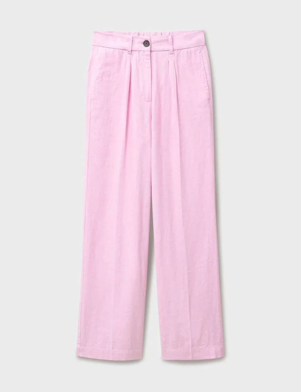 Linen Rich Wide Leg Trousers
