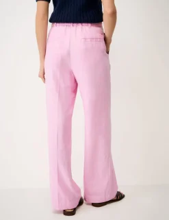 Linen Rich Wide Leg Trousers