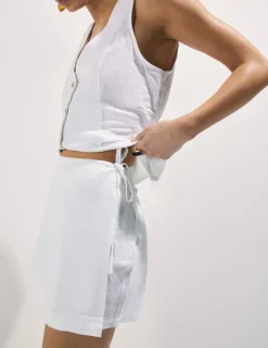 Linen Rich Wrap Skorts