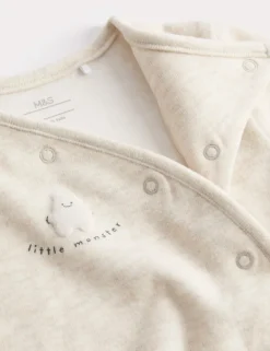 Little Monster' Slogan Sleepsuit (Newborn-1 Year)