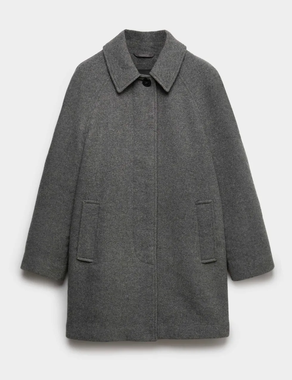 Longline Car Coat with Wool