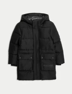 Longline Padded Hooded Coat (2-8 Yrs)