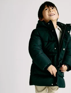 Longline Padded Hooded Coat (2-8 Yrs)
