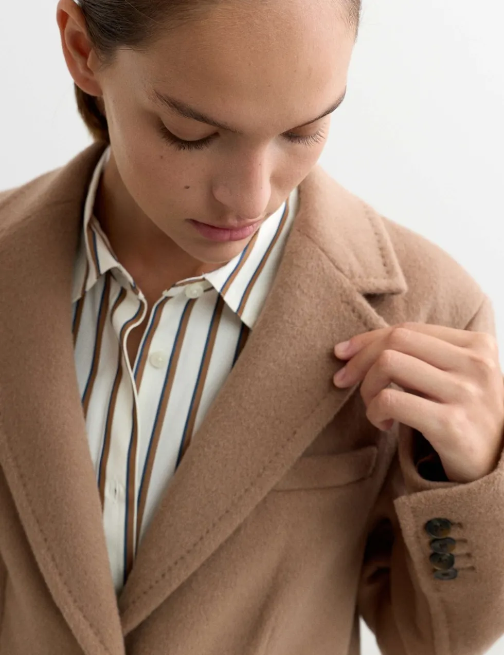 Longline Pure Wool Boyfriend Coat