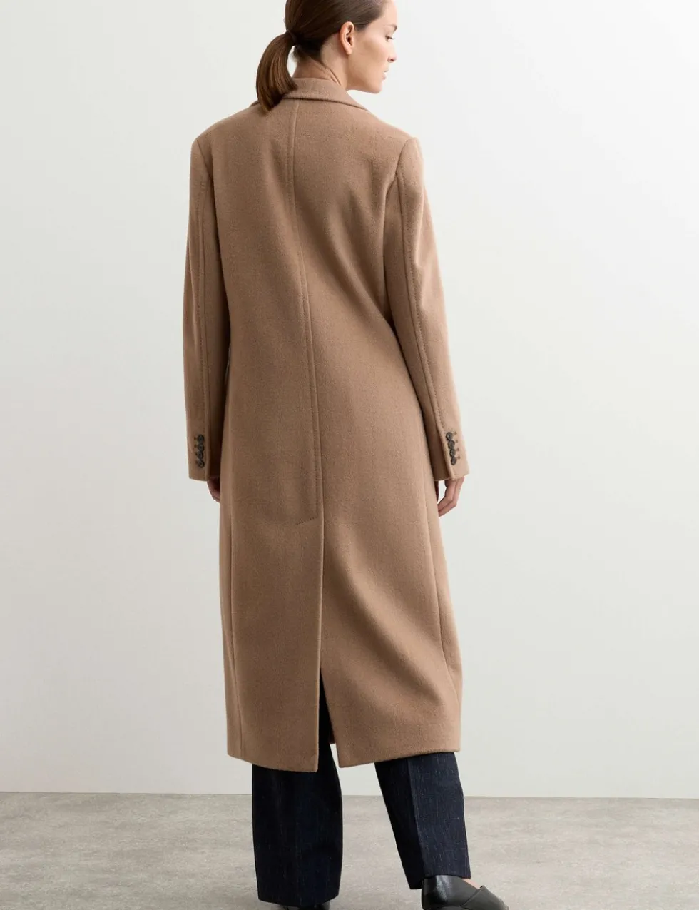 Longline Pure Wool Boyfriend Coat