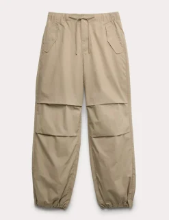 Loose Fit Elasticated Waist Parachute Trousers