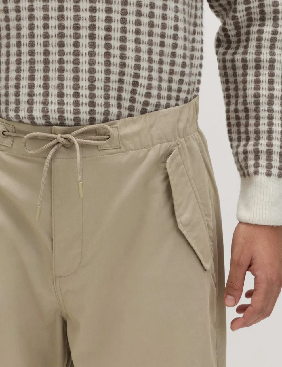 Loose Fit Elasticated Waist Parachute Trousers
