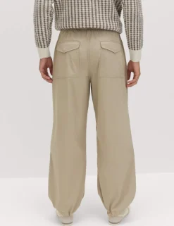 Loose Fit Elasticated Waist Parachute Trousers
