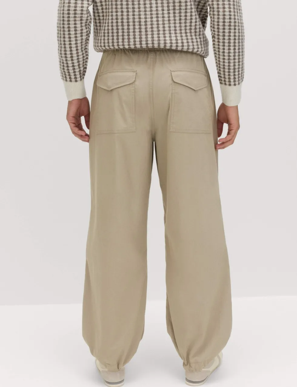 Loose Fit Elasticated Waist Parachute Trousers