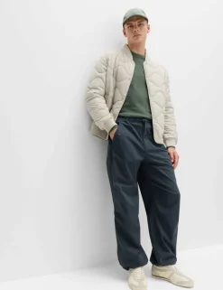 Loose Fit Elasticated Waist Parachute Trousers