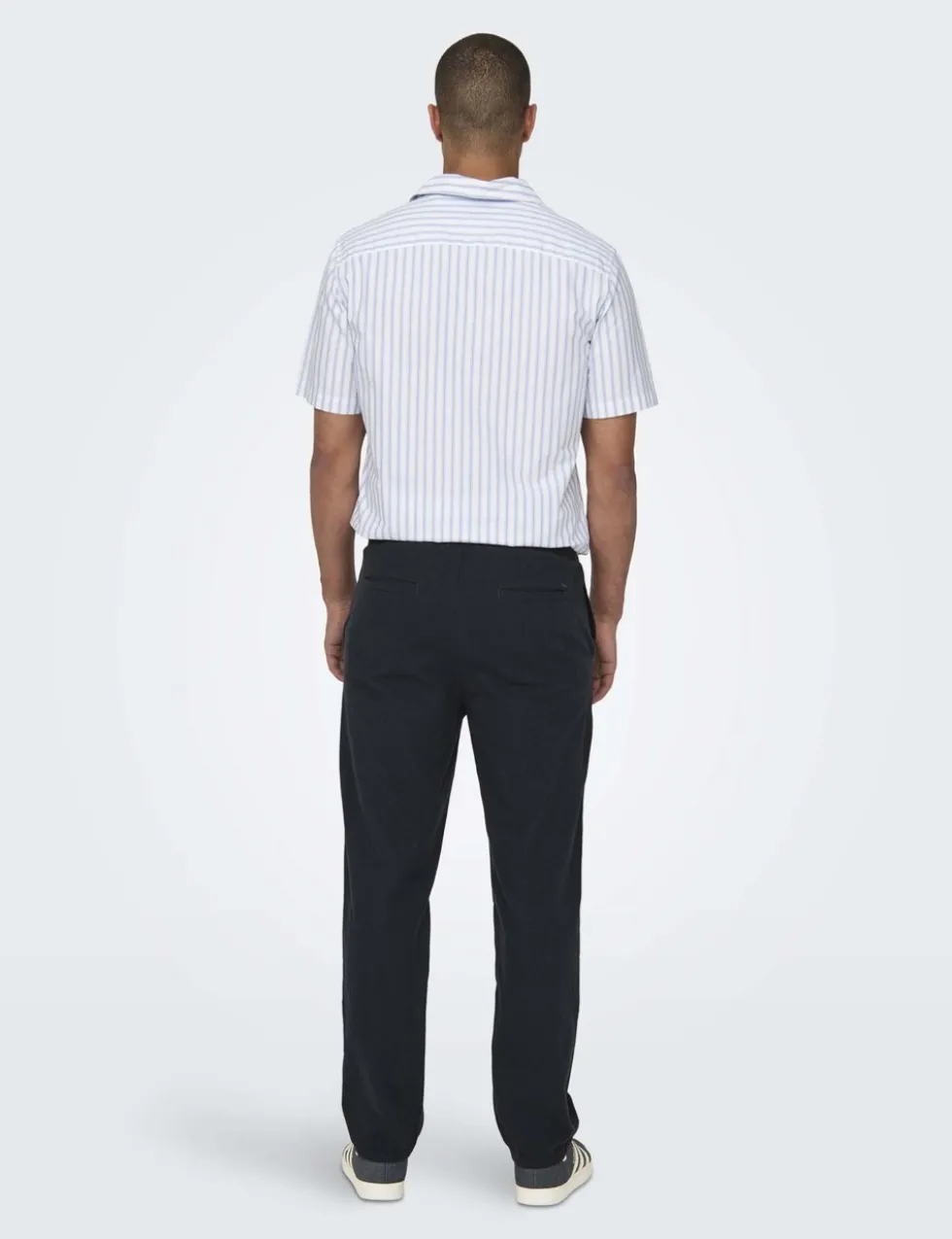 Loose Fit Lightweight Trousers with Linen