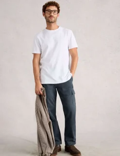 Loose Fit Pure Cotton Cargo Trousers