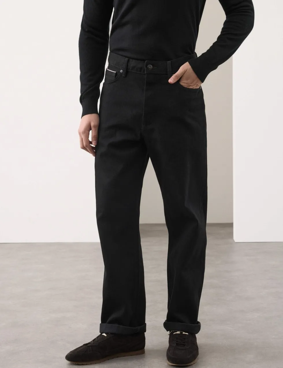 Loose Fit Pure Cotton Japanese Selvedge Jeans