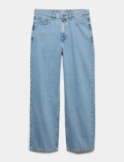Loose Fit Pure Cotton Rigid Jeans