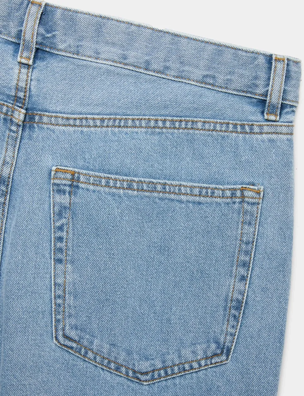 Loose Fit Pure Cotton Rigid Jeans