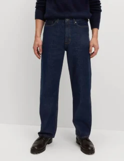 Loose Fit Pure Cotton Rigid Jeans
