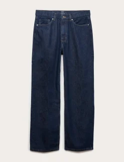 Loose Fit Pure Cotton Rigid Jeans