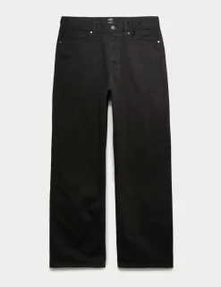Loose Fit Pure Cotton Rigid Jeans
