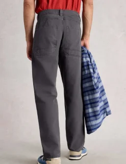Loose Fit Pure Cotton Utility Trousers