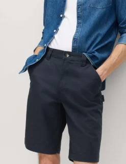 Loose Fit Pure Cotton Utility Shorts
