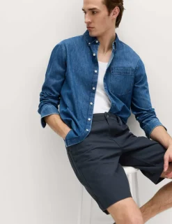 Loose Fit Pure Cotton Utility Shorts