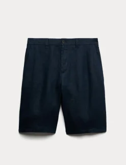 Loose Fit Pure Linen Chino Shorts