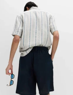 Loose Fit Pure Linen Chino Shorts