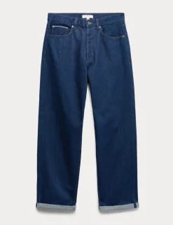 Loose Fit Rigid Pure Cotton Selvedge Jeans