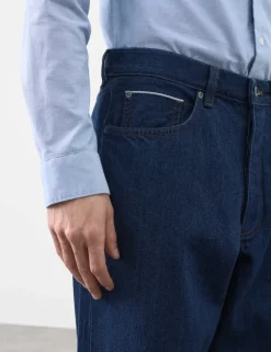 Loose Fit Rigid Pure Cotton Selvedge Jeans