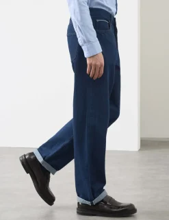 Loose Fit Rigid Pure Cotton Selvedge Jeans