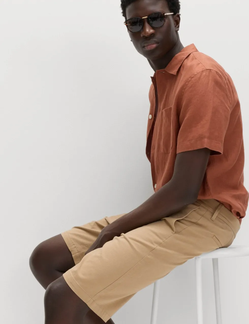 Loose Fit Stretch Chino Shorts