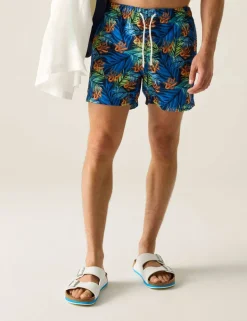 Loras Floral Quick Dry Pocketed Swim Shorts