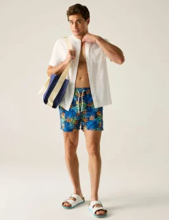 Loras Floral Quick Dry Pocketed Swim Shorts