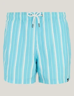 Loras Quick Dry Pocketed Striped Swim Shorts