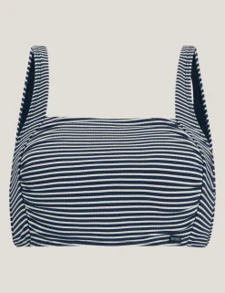 Loria Striped Padded Square Neck Bikini Top