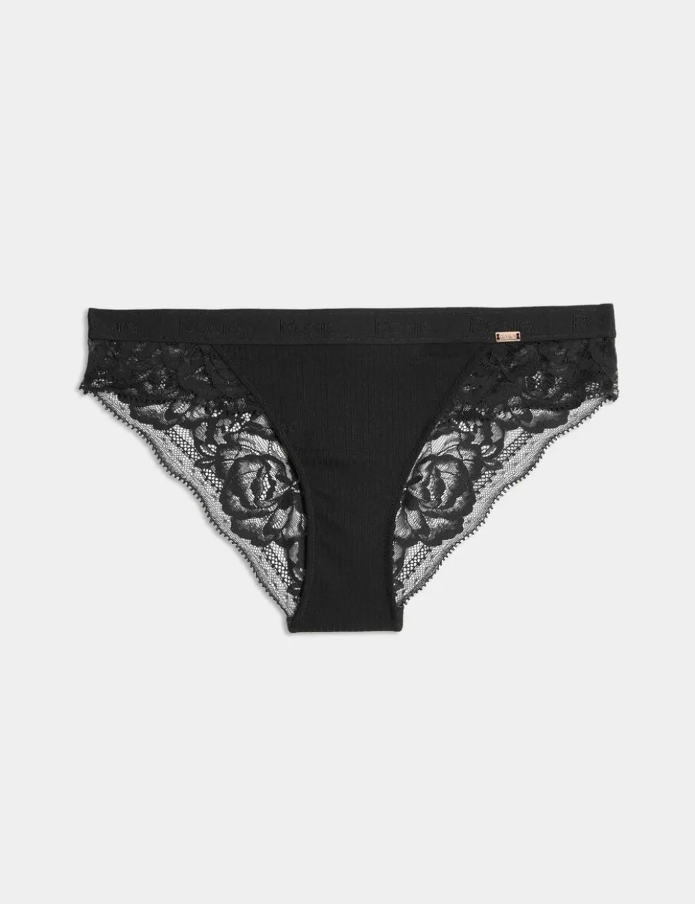 Lounge Rib & Lace Brazilian Knickers