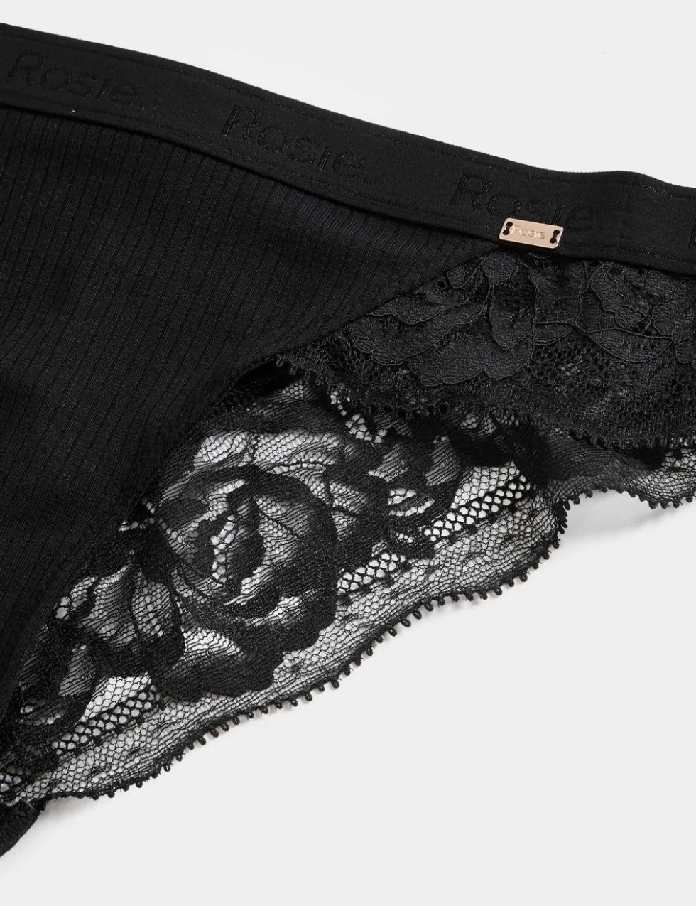 Lounge Rib & Lace Brazilian Knickers