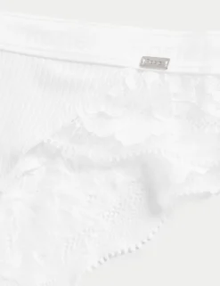 Lounge Rib & Lace Brazilian Knickers