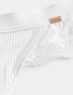 Lounge Rib & Lace Brazilian Knickers
