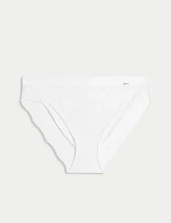 Lounge Rib & Lace High Leg Knickers