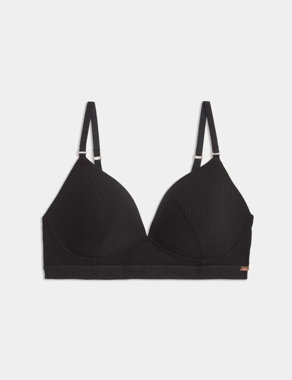 Lounge Rib & Lace Non Wired Plunge Bra (A-E)