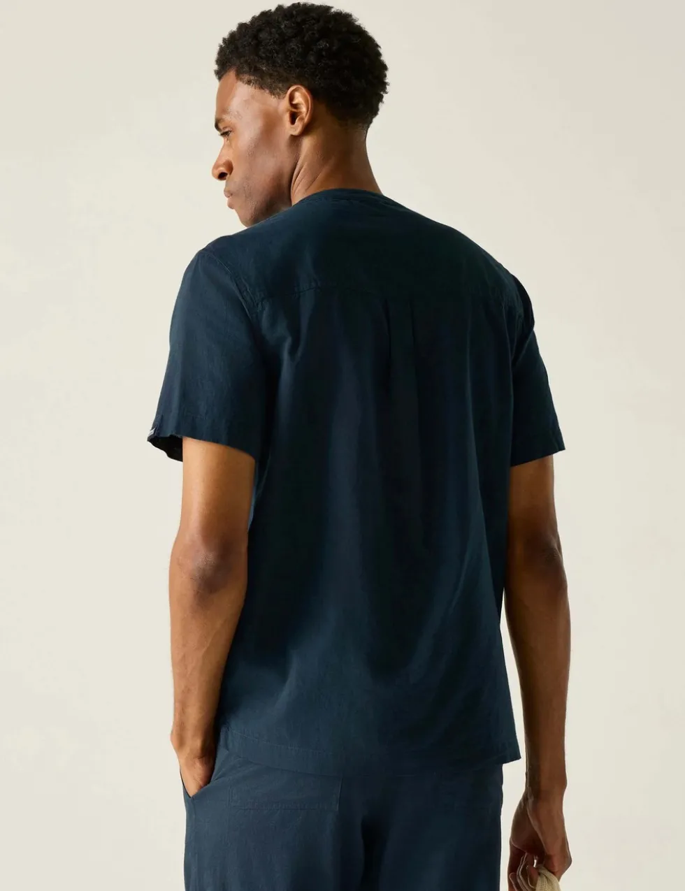 Lovrey Cotton Linen Blend Short Sleeve Shirt