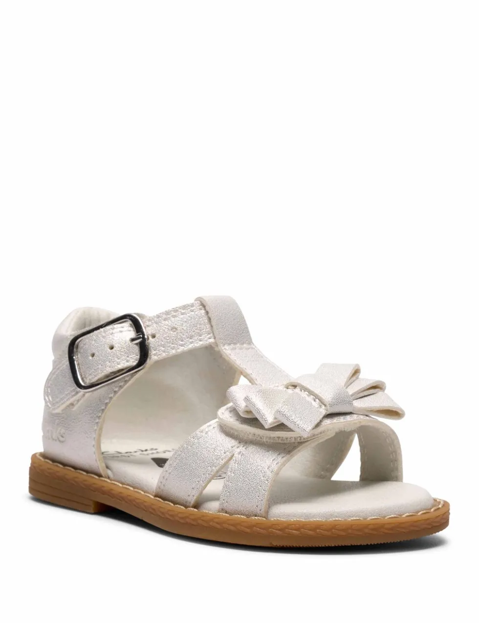 Luana Bow T-Bar White Sandals (4-6 Small)