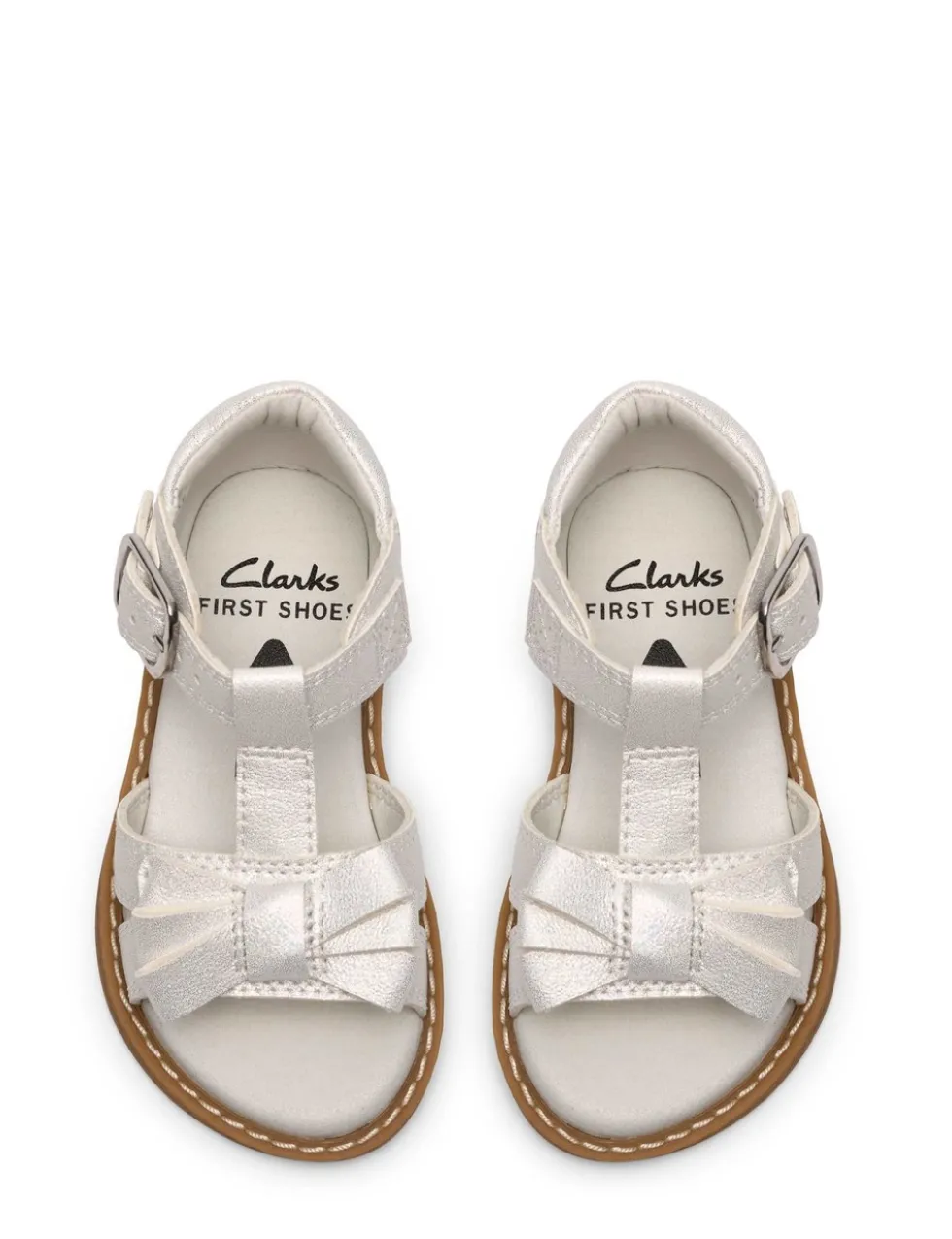 Luana Bow T-Bar White Sandals (4-6 Small)