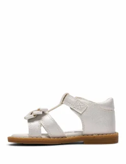 Luana Bow T-Bar White Sandals (4-6 Small)