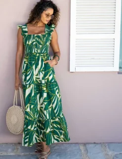 Lucy Cotton Poplin Tiered Maxi Dress