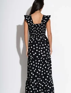Lucy Pure Cotton Polka Dot Maxi Dress