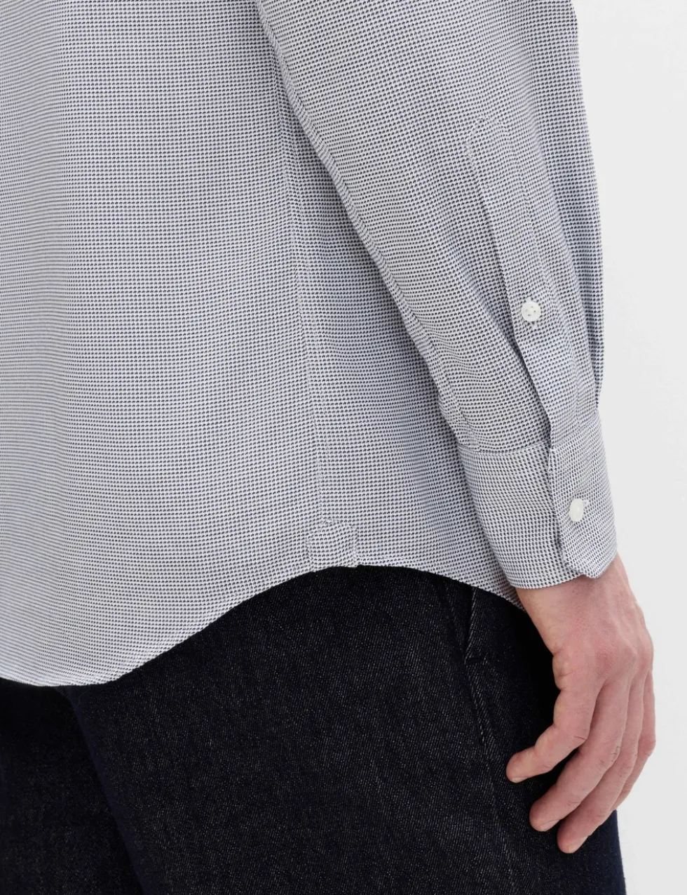 Luxury Cotton Easy Iron Slim Fit Textured Shirt
