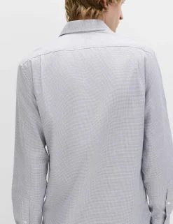 Luxury Cotton Easy Iron Slim Fit Textured Shirt