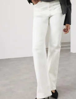 Lyocell Blend High Waisted Flared Jeans